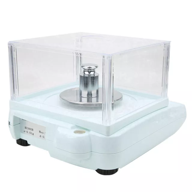 500g X0.01g Lab Analytical Balance Scale W/ 200g Weight 100-240V US Plug NDE