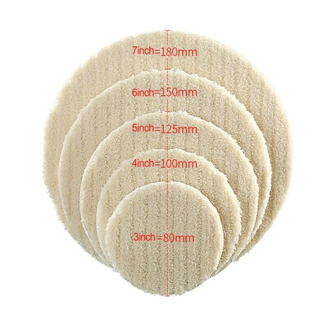 Tappetini lucidanti lana morbidi ed elastici 75 180 mm per riparazione graffi vetro