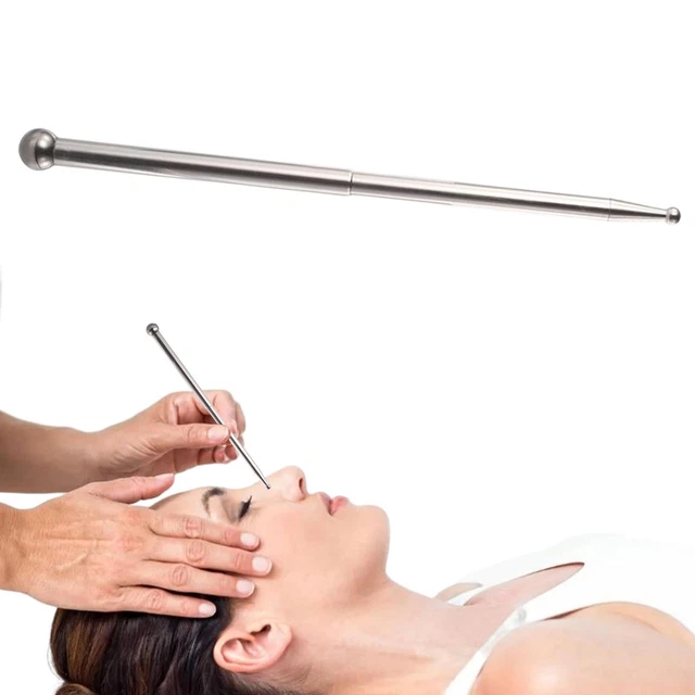 Acupuncture Pen Facial Reflexology Tools Brass Trigger Point Massager for Women