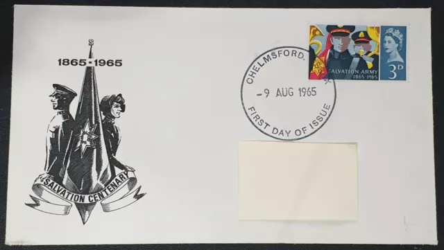 DUZIK S: GB FDC "SALVATION CENTENARY" 9 AUG 1965 CHELMSFORD (NosL003)**