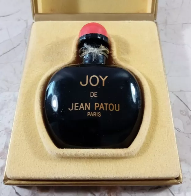 JOY DE JEAN PATOU PARFUM Empty Bottle & Box Vtg 1986 7 ml Batch 8056671 ...