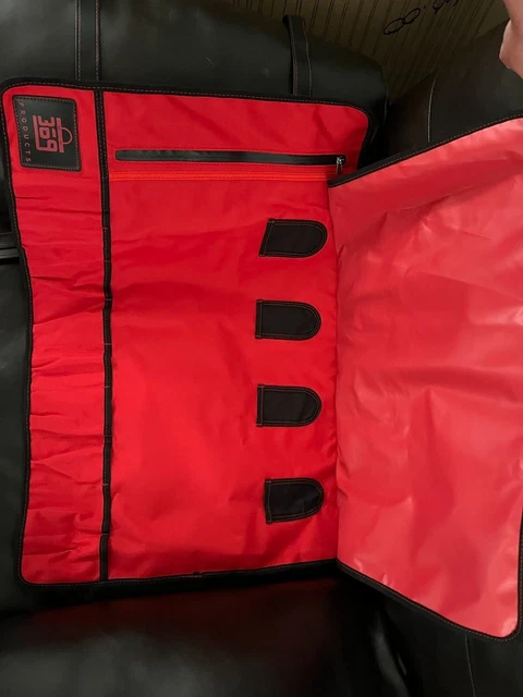 Chef Knife Bag Red by  369 Products 18" x 17" x 3" Waterproof Polyester 