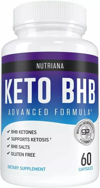 KETO BHB Advanced Keto Pills, Weight Loss, Diet, Burn Fat, Exogenous Ketones, 60