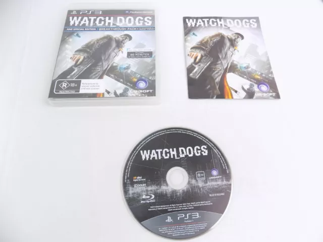 Mint Disc Playstation 3 Ps3 Watchdogs Watch Dogs - Inc Manual Free Postage