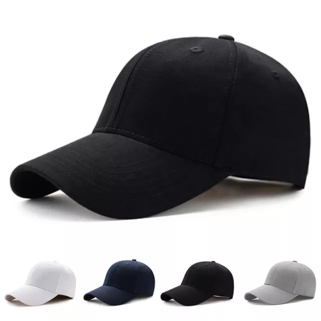 Unisex Hat Plain Curved Sun Visor Hat Outdoor Dustproof Baseball Cap Solid Co-il