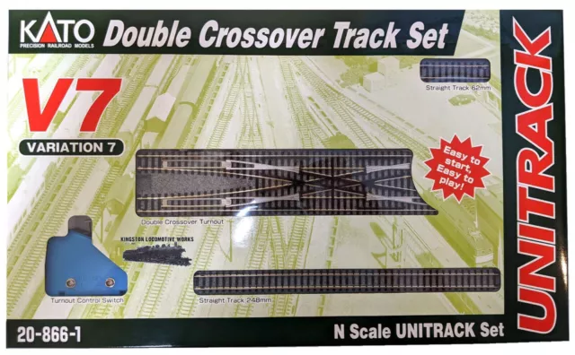 Kato 20-866-1 N Scale V7 UNITRACK Double Crossover Track Set