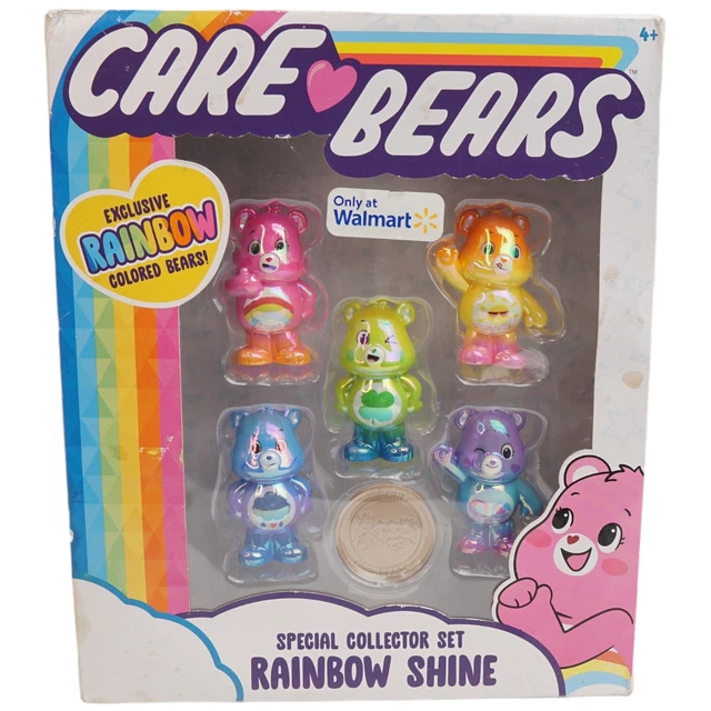New Basic Fun Care Bears Rainbow Shine Special Collector Set Walmart Exclusive