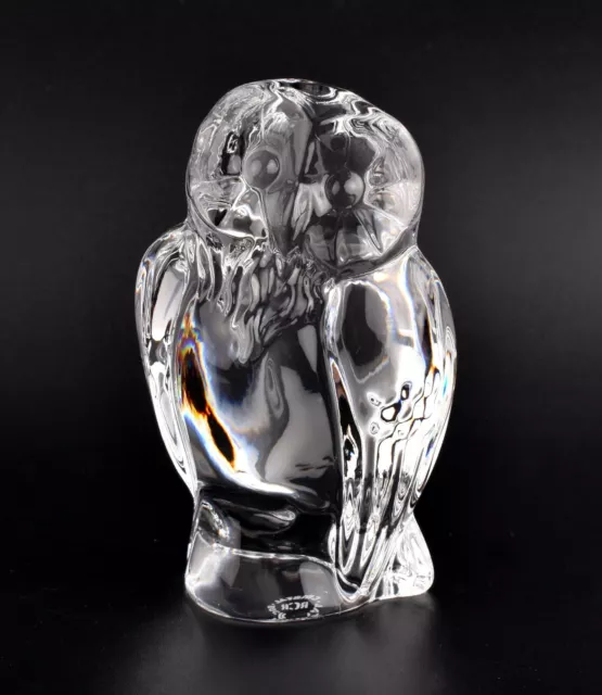 Royal Crystal Rock (RCR) Lead Crystal Figurine/Paperweight - Barn Owl