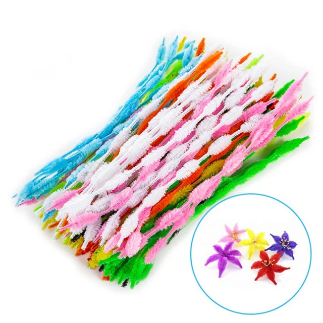 100 piezas Limpiador de tubos de colores Cabello ondulado Raíz Colorido Limpiador de pipas