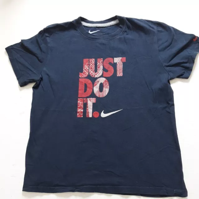 T-shirt Nike Just do it bambini età 12-13 L blu maniche corte ragazzi ragazze unisex