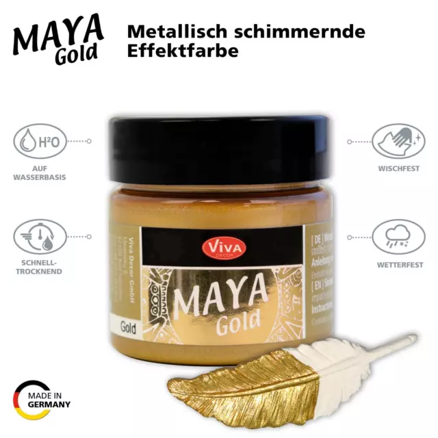 ViVA Decor - Maya Gold - 45 ml - Effektfarbe - in verschiedene Farben erhältlich