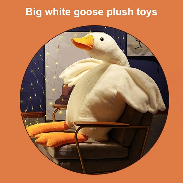GOOSE PLUSH STUFFED Soft Duck Sleeping Pillow Sofa Cushion Kids Goose