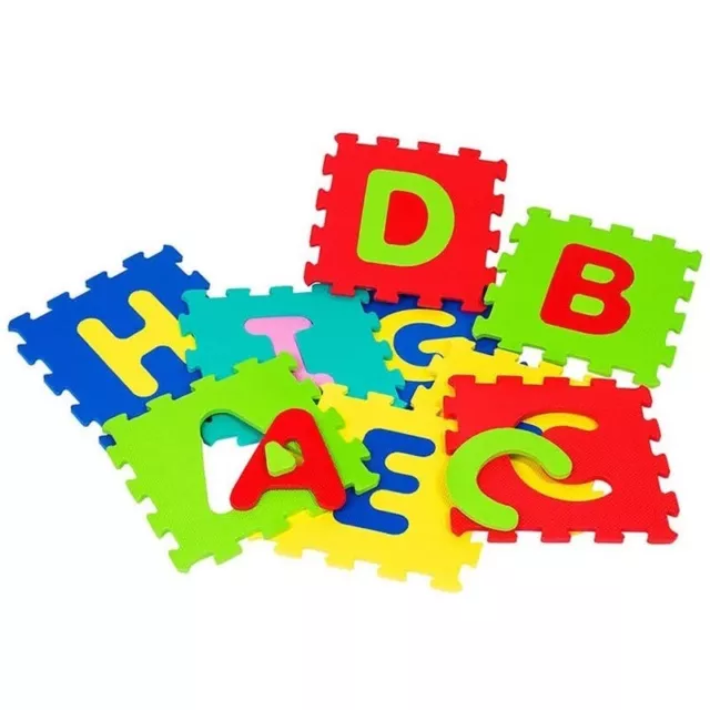 Tappeto Puzzle Per Bambini 5 Pezzi Colorati Dimensioni 32X32X1 Cm