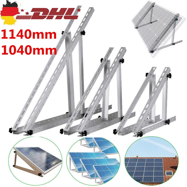 Solarhalterungen Flachdach Exklusiv Bei Uns: Flachdach Aufständerung Set Für 2 PV Module Nebeneinander Aufständerung Für 2 Pv Module