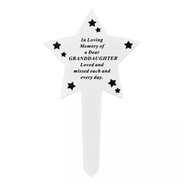 Shining Star Special Granddaughter Memorial Baby Child Remembrance Verse Grave G