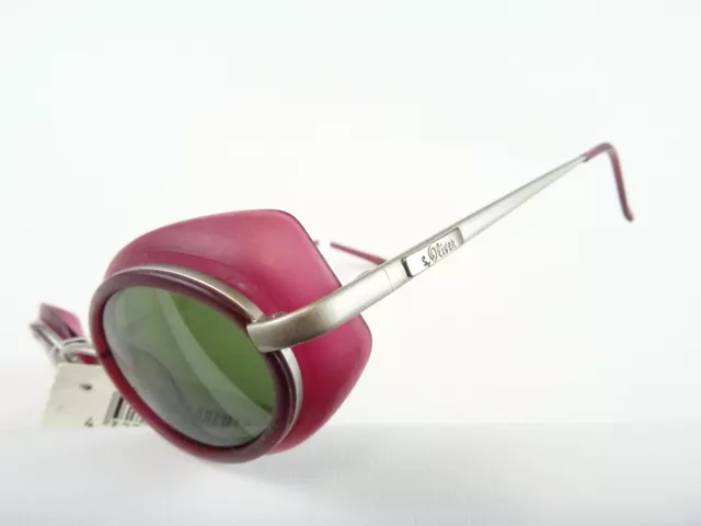 S. OLIVER Sonnenbrille Seitenschutz NEU oval Damensilber rosa Steampunk Gr. M