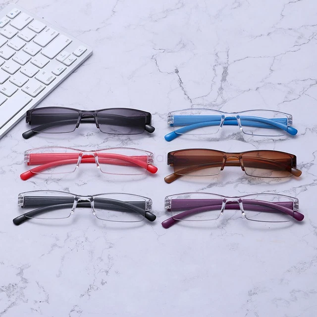 Lens Ultra-light Readers Eyewear Presbyopic Glasses Reading Glasses Half Frame