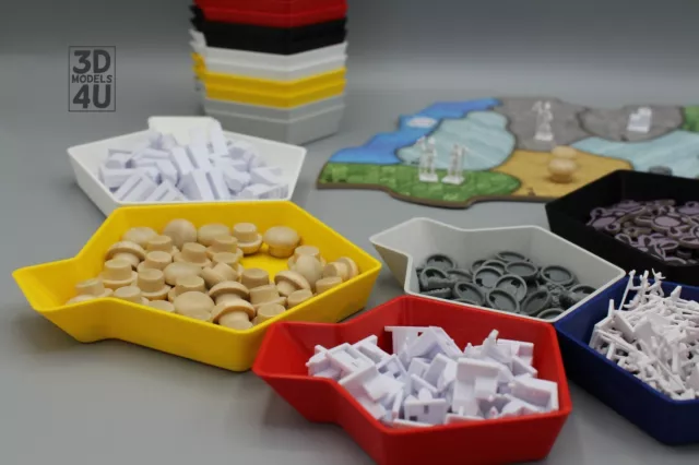 Ab 3,99€ Stapelbare Universal Schalen für Token Brettspiel Zubehör Tray 3D Druck