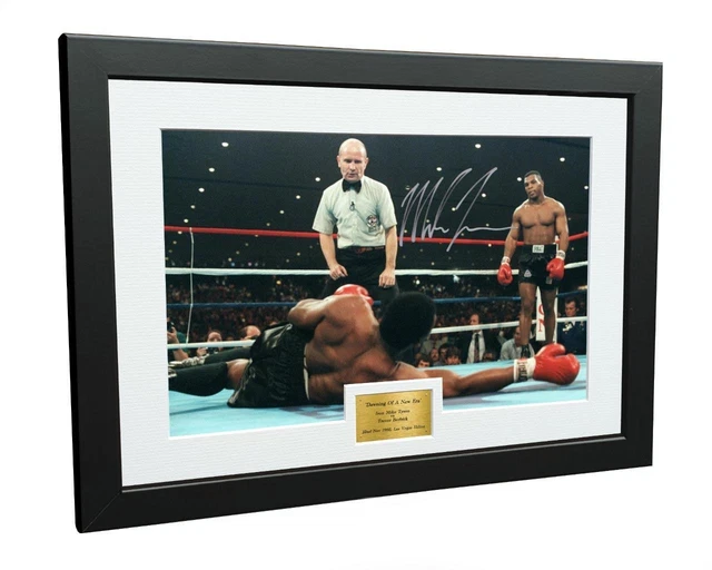 SIGNED MIKE TYSON vs Trevor Berbick Photo Photograph Autograph Picture