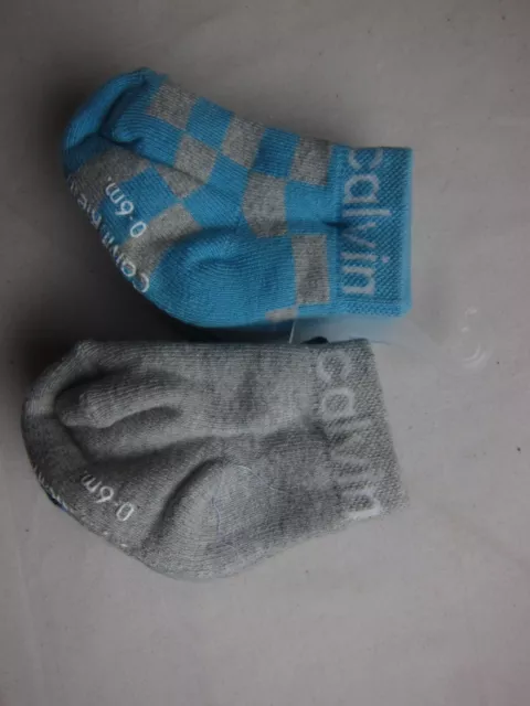 CALVIN KLEIN  baby socks Sz 0 - 6 Months 6 Pairs NEW - BUY 5 Items = Free Post
