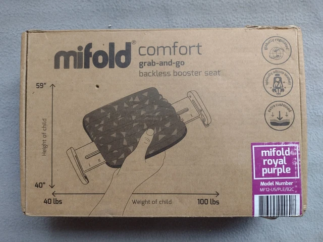 MIFOLD Grab and Go portable Compact Car Booster Seat MF12 - Age 4-12, 33-100 lbs