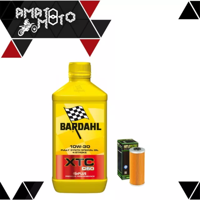 Kit Tagliando 1Litro Olio Moto Bardahl Xtc 10W30+Filtro Hf895 Per Ural 750 Patro