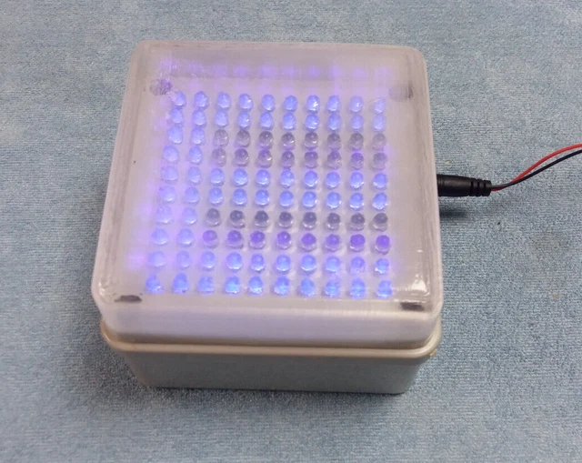 UV LED MATRIX Display Cube box - Portable Light Show Effect 10x10 ...