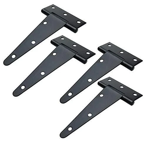 TamBee T-Strap Barn Door Hinges Shed Door Heavy Duty Hinges Gate Strap (5in, 4P)