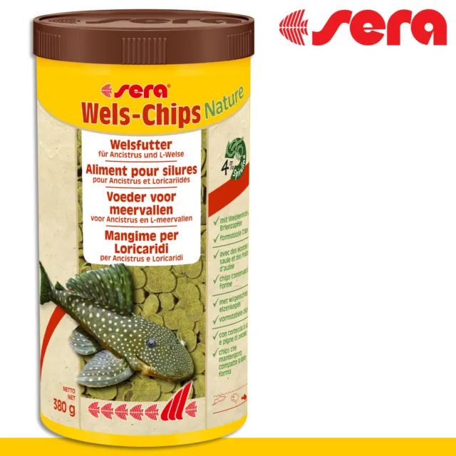 sera 1000ml Wels-Chips Nature Bodenfische Tabletten Wachstum Nährstoffe