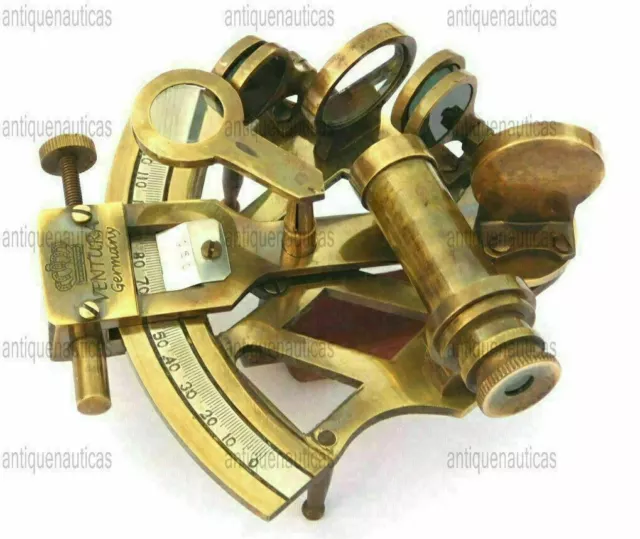 Sextant aus massivem Messing, 10,2 cm, nautisches maritimes Astrolabium,...