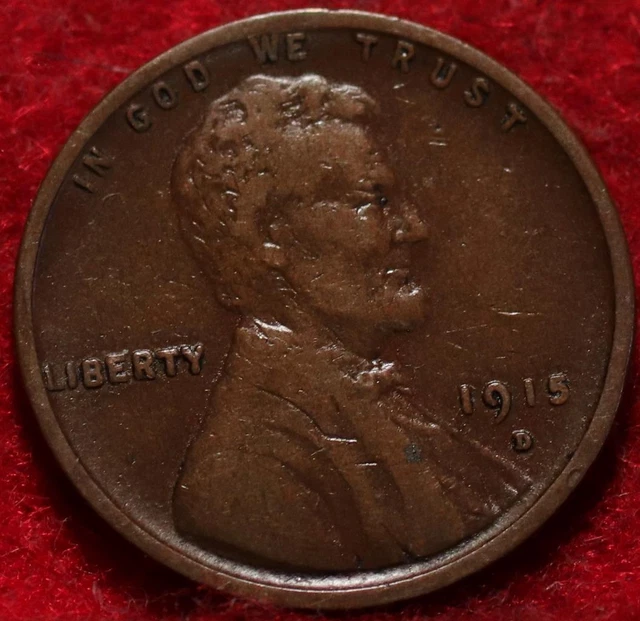 1915-D Denver Mint Copper Lincoln Wheat Cent