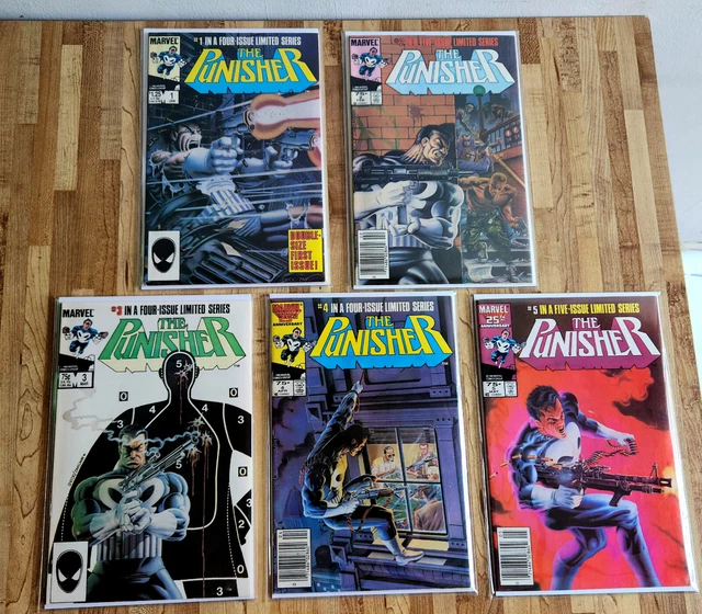 The Punisher #1-5 Vf/Nm 1986 Limited Series Complete Set Lot Mike Zeck 1 2 3 4 5