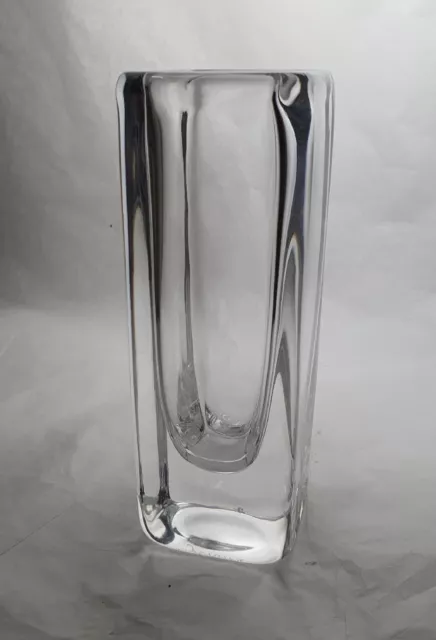 Orrefors Sweden Nils Landberg Art Glass / Vase  Signed NU 3696.