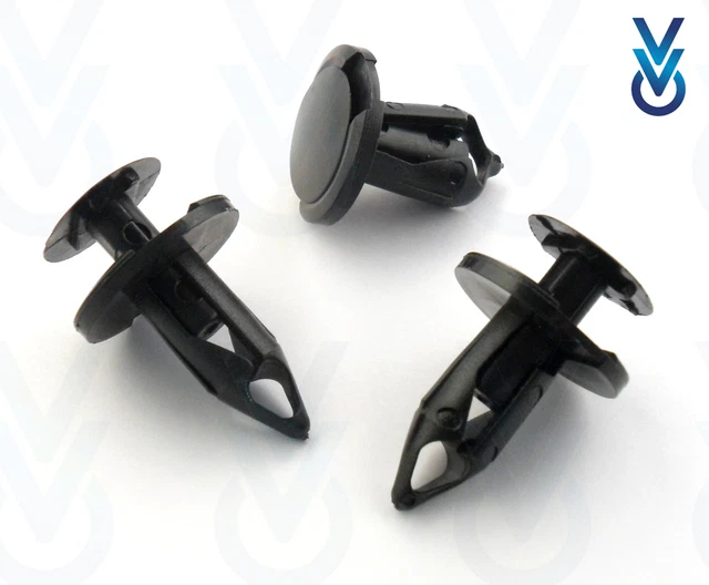 VVO Fasteners Clips Plastique Noir Cache Moteur 10 Pièces - Compatible Nissan Qashqai 76882-EY10A