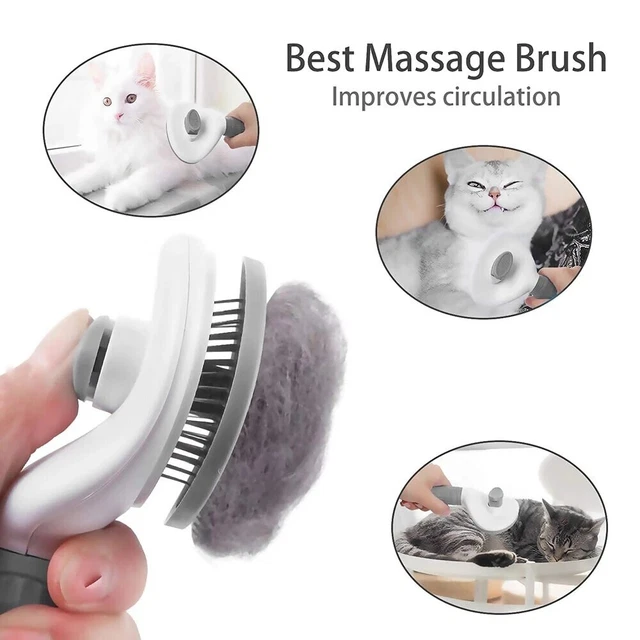 Pet Hair Remover Dog Cat Comb Grooming Massage Deshedding  Cleaning Brush 2