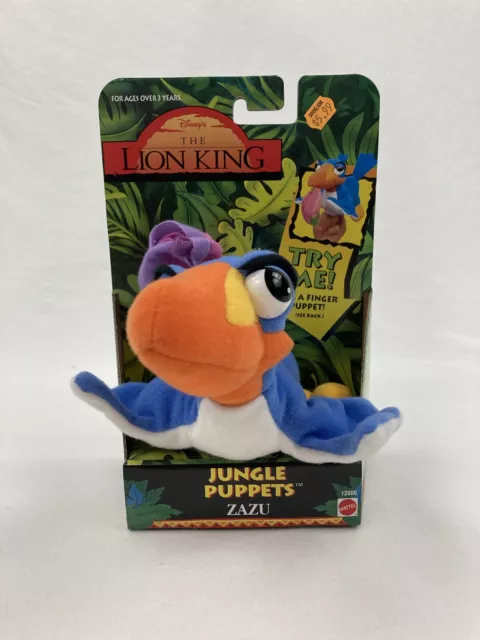 Vintage Lion King Jungle Puppets Zazu Disney Mattel 1994 Plush NEW