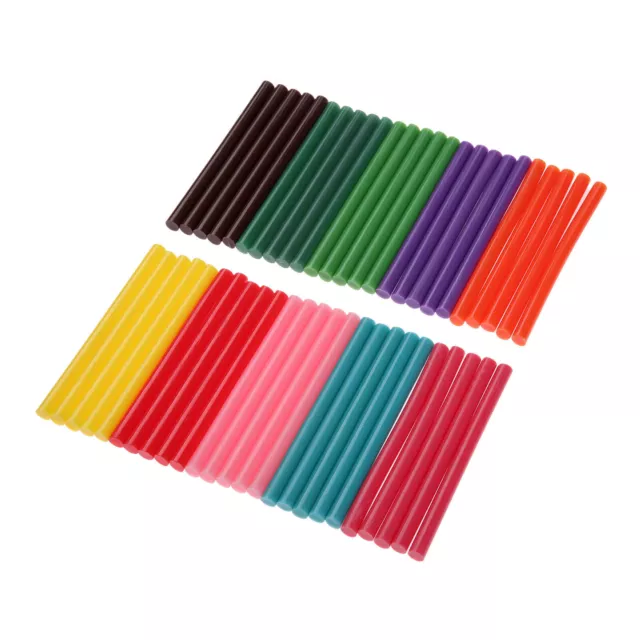 50Pcs 10 Colors 7mm*100mm Hot Melt Glue Gun Sticks EVA Glitter Powder DIY Crafts