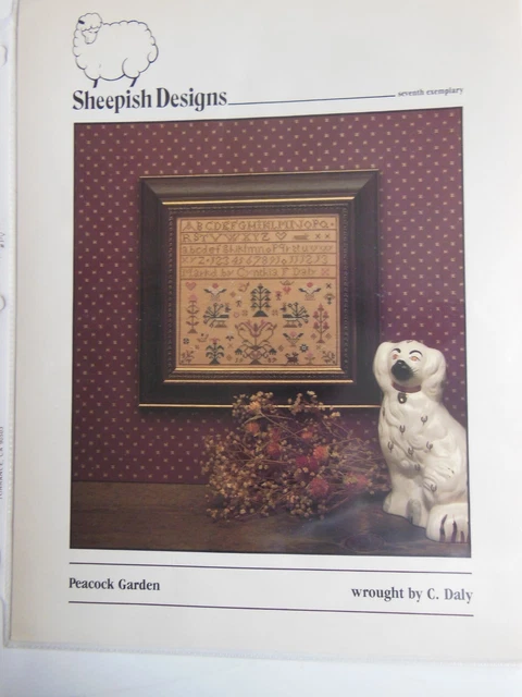 Sheepish Designs PEACOCK GARDEN Cross Stitch Chart - C. Daly Sheepish Designs PEACOCK GARDEN Cross Stitch Chart - C. Daly