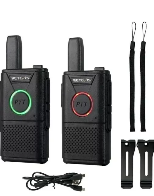 Retevis RT618 Walkie Talkie for Adults, Dual PTT PMR446 License Free 2 Way Radio