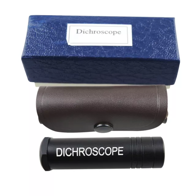 Professional Calcite Dichroscope Trichoic Gemstones Gemological 15mm Diameter 3