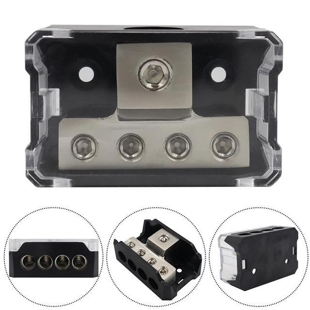 Divisor de audio para coches 4 x 4GA 4 vías Power Car Audio bloque de distribución de energía