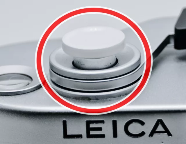 soft SHUTTER release button WHITE adatto per LEICA M9 M9-P M-E TYP 220 M M-P 240