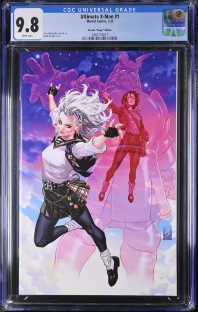 Cómics de Marvel Ultimate X-Men #1 de Mark Brooks variante 1:100 VIRGEN CGC 9,8