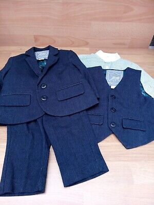 Monsoon Nottinghill W11 Baby Boys 3piece Suit 3-6 Months Wedding occasion