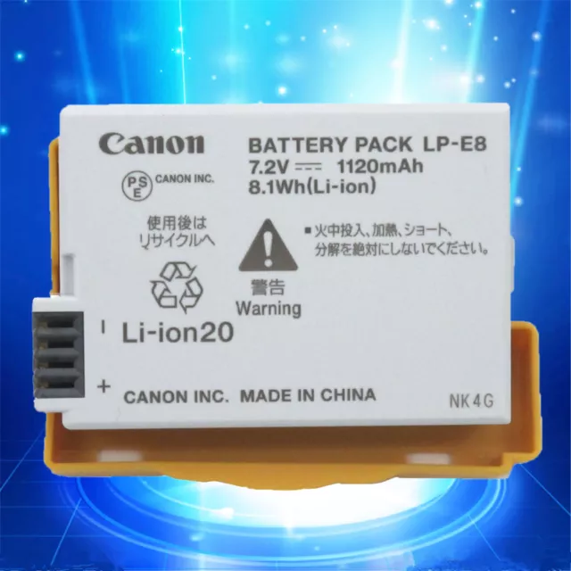 Genuine Original Canon LP-E8 LPE8 Battery for EOS 550D 700D X4 X5 T2i T3i 2