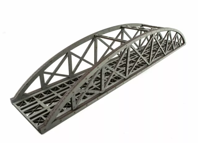 WWS Einspurige Graue Stabbogenbrücke 560mm - Spur 00/H0 MDF Modellbahn Modellbau