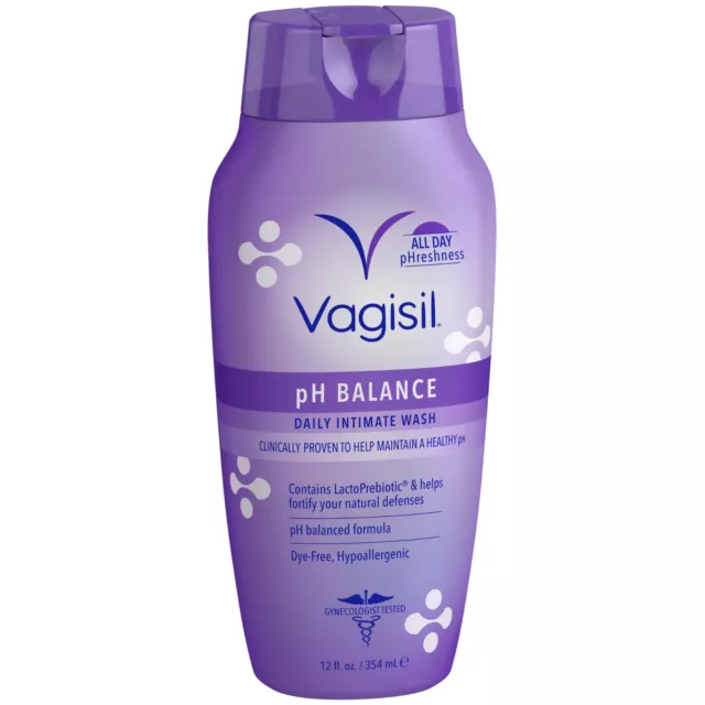 Vagisil PH Balance lavado vaginal femenino íntimo diario, 12 Fl.Oz., 1 paquete
