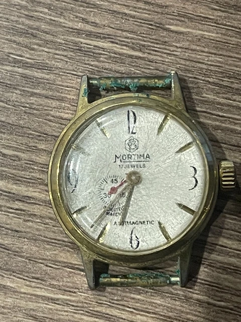 Montre Mécanique Mortima Ancienne à Réparer - Mouvement Manuel, Balancier Défectueux, Occasion