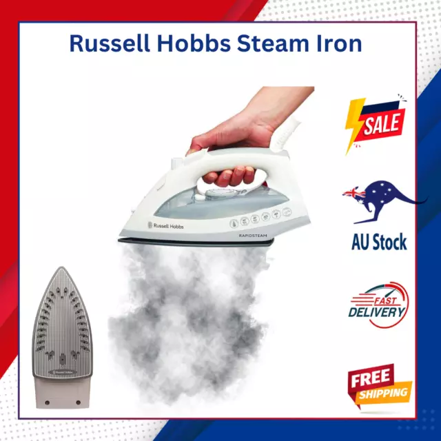 Russell Hobbs Steam Iron ironing garment clothes Steam Non-Stick Ceramic NEW AU