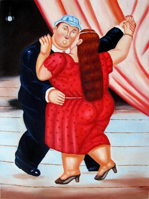 12x16 inches Rep. Fernando Botero stretched Oil Painting Canvas Handmade Art 314